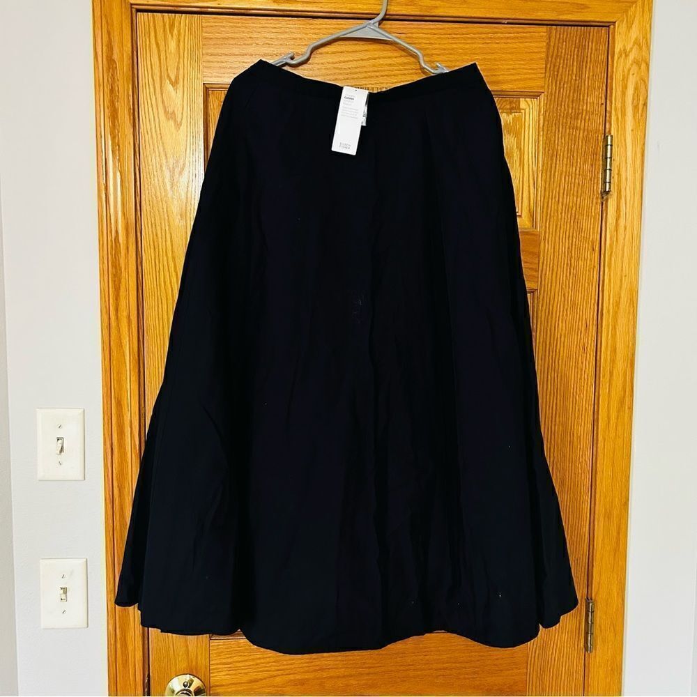 Eileen Fisher Organic Cotton Stretch Poplin Skirt - Picture 4 of 7